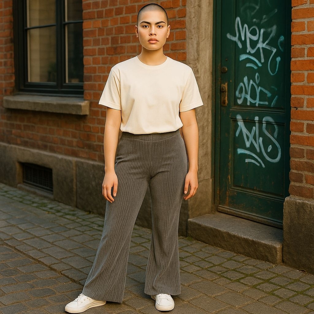 Aerie Tan Casual Flared Bottoms with Relaxed Fit